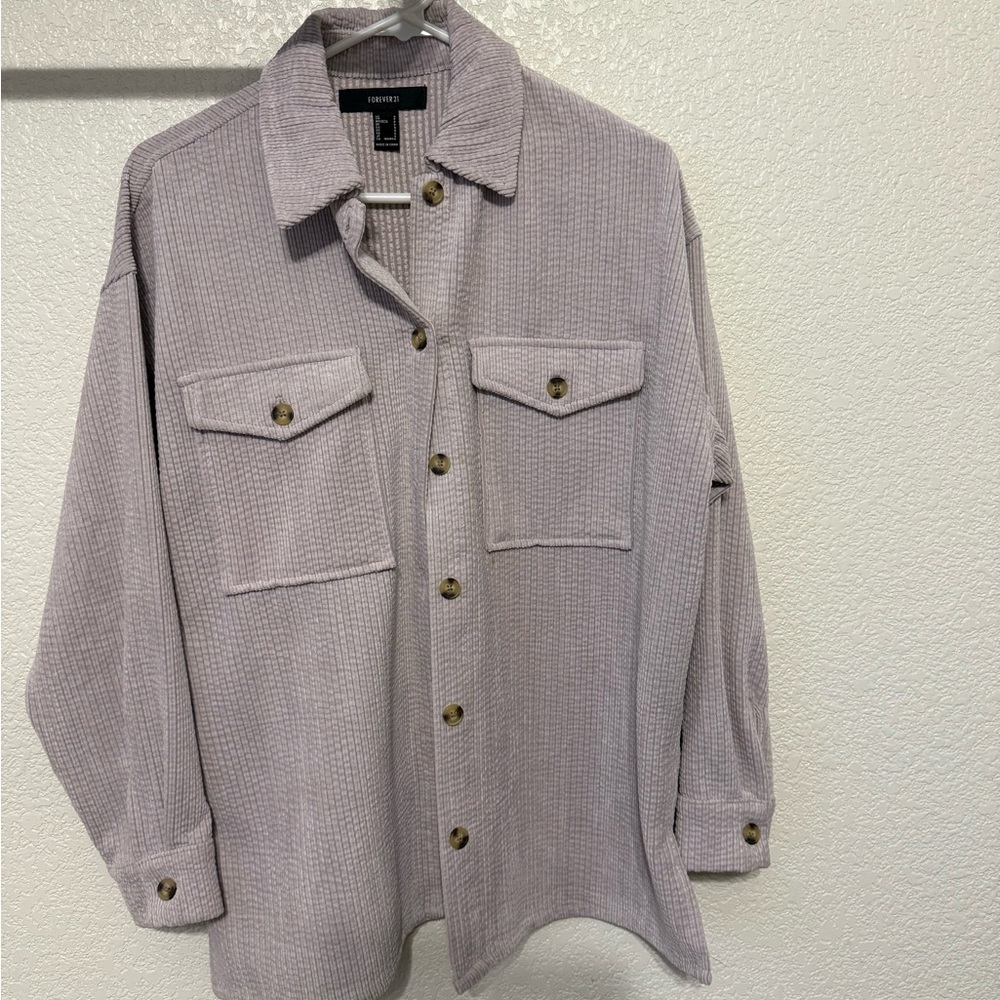 Forever 21 Women's Light Purple Textured Cardigan